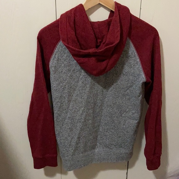 Roots Grey & Red Marled Zip Up Hoodie - Picture 6 of 7